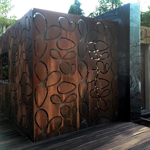 Wellness Cube, acciaio Corten