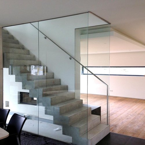 Treppengeländer, Glas, Edelstahl